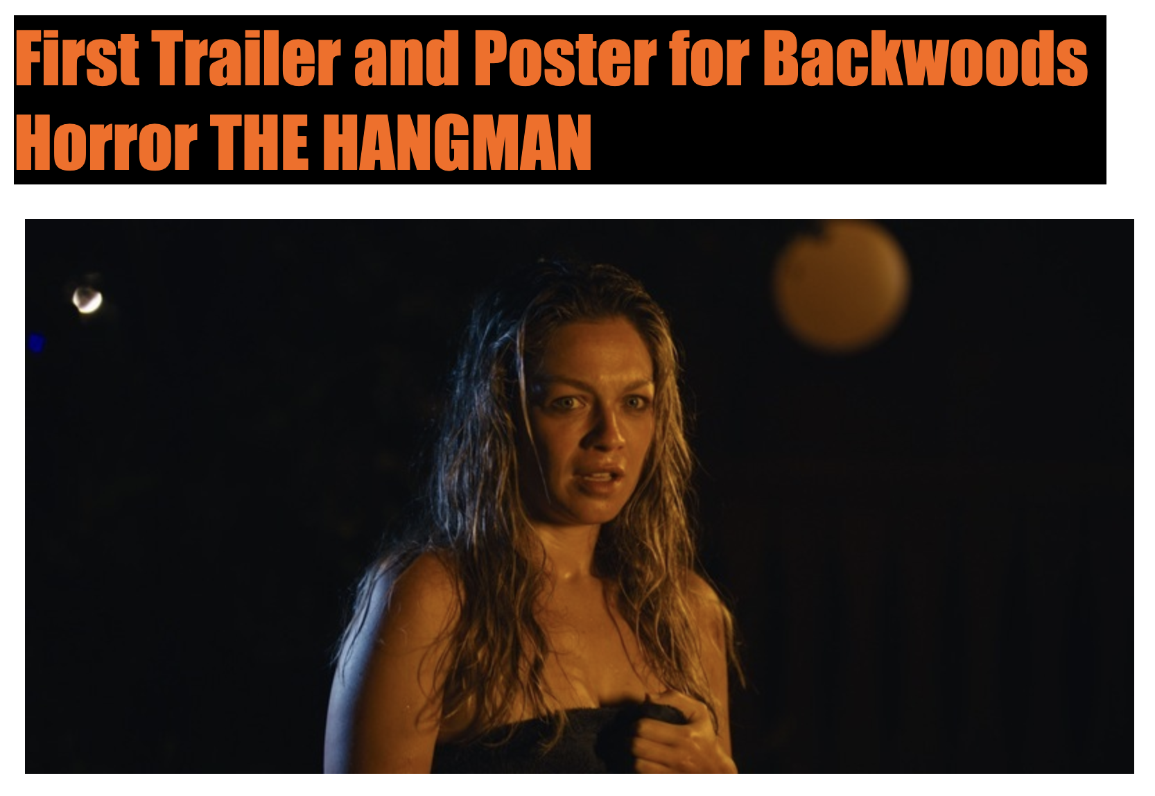 First Trailer and Poster for Backwoods Horror THE HANGMAN